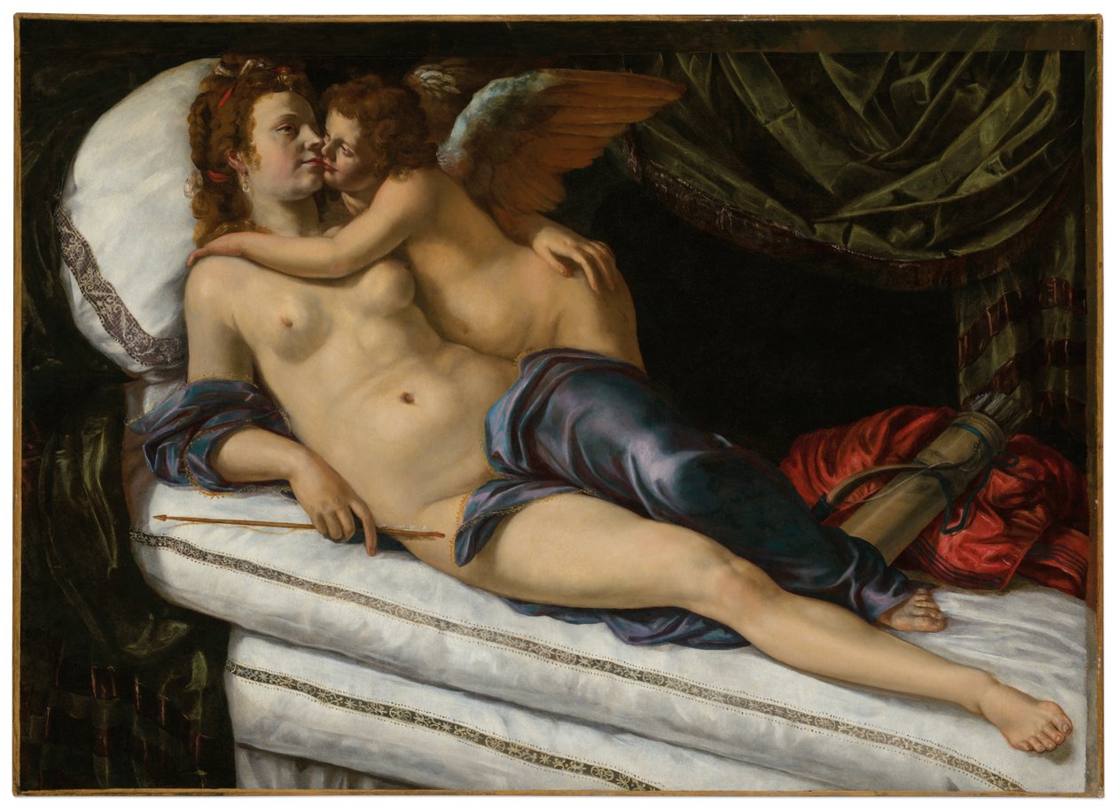 Wenus i Kupidyn autorstwa Artemisia Gentileschi