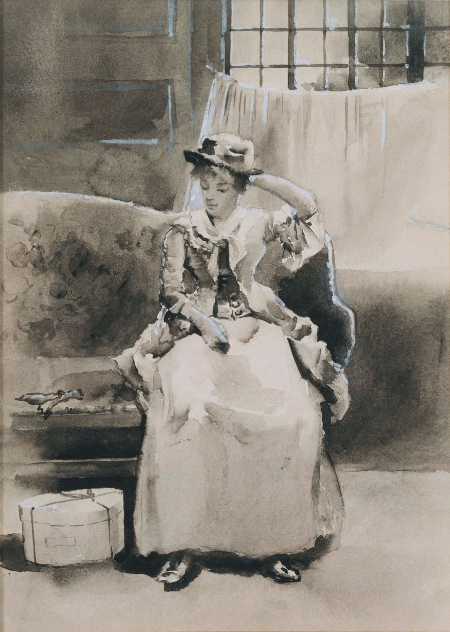 Bez tytułu (siedząca kobieta) autorstwa Arthur Bowen Davies