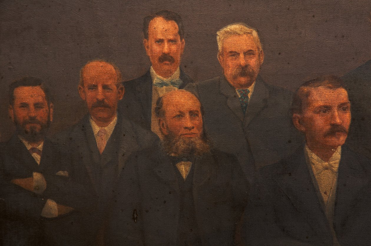Pierwsza Rada Miejska, dzielnica Dunkinfield, 1899 autorstwa Arthur Bradshaw