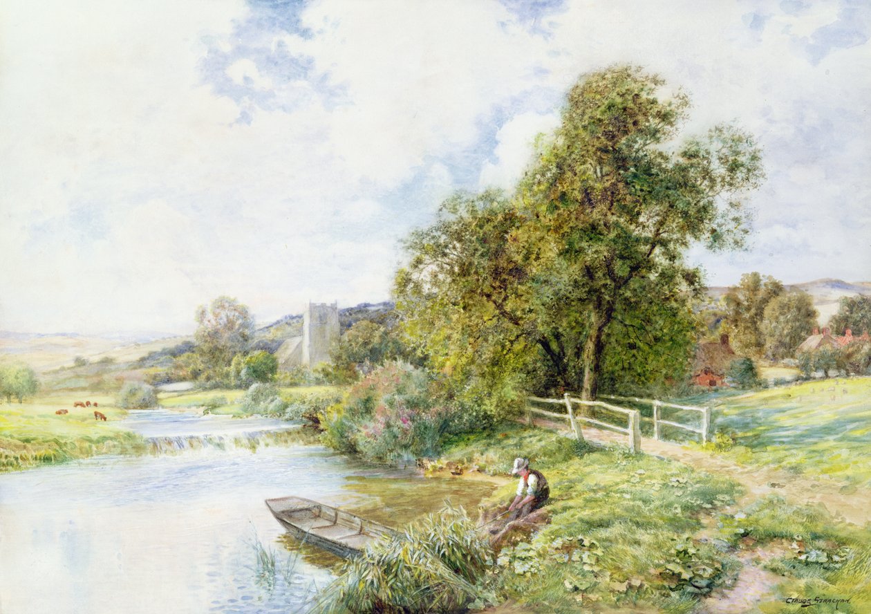 Młody wędkarz autorstwa Arthur Claude Strachan