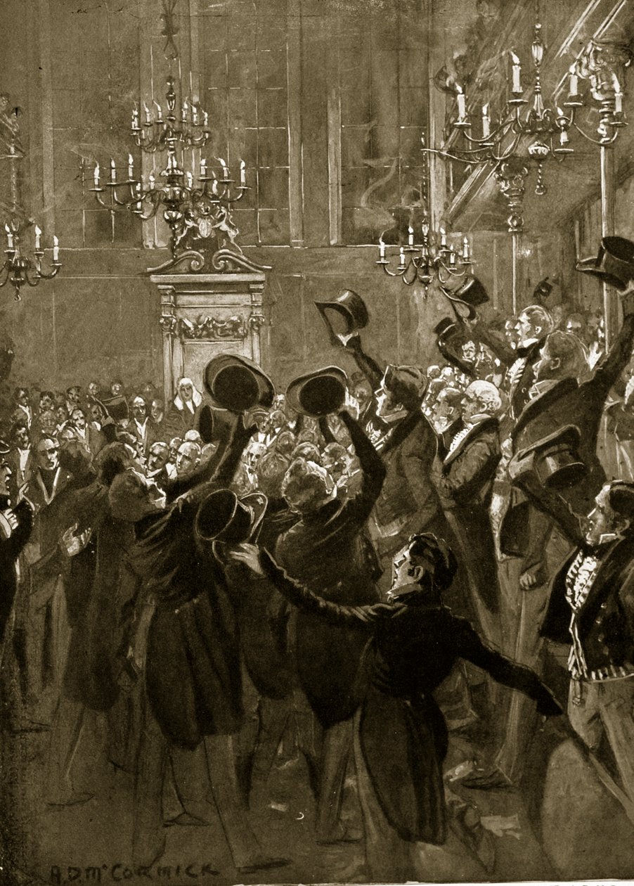 Po drugim czytaniu ustawy o pierwszej reformie, ilustracja z „Hutchinson