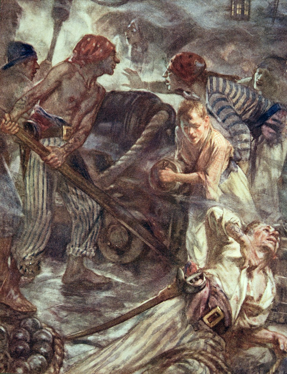 Walczący Temeraire, ilustracja z „Drake