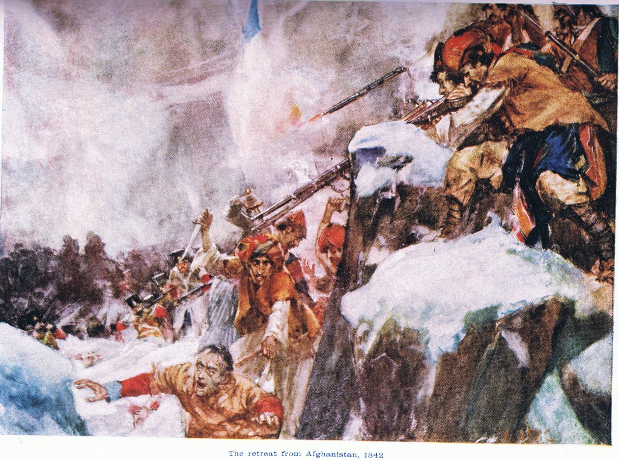 Odwrót z Afganistanu AD1842 autorstwa Arthur David McCormick