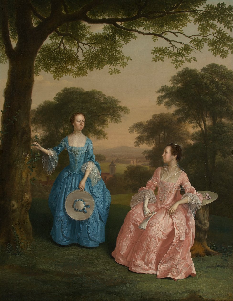 Alicia i Jane Clarke, c.1758 autorstwa Arthur Devis