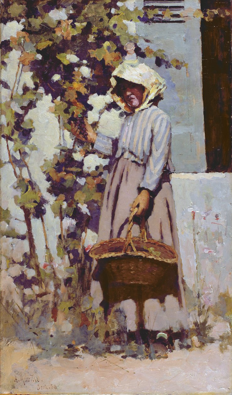 Chłopka w Grez autorstwa Arthur Melville