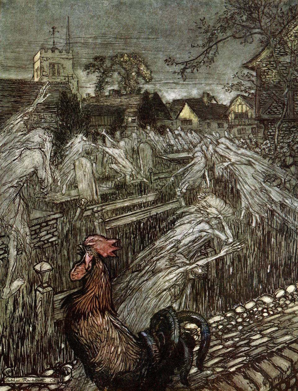 Sen nocy letniej autorstwa Arthur Rackham