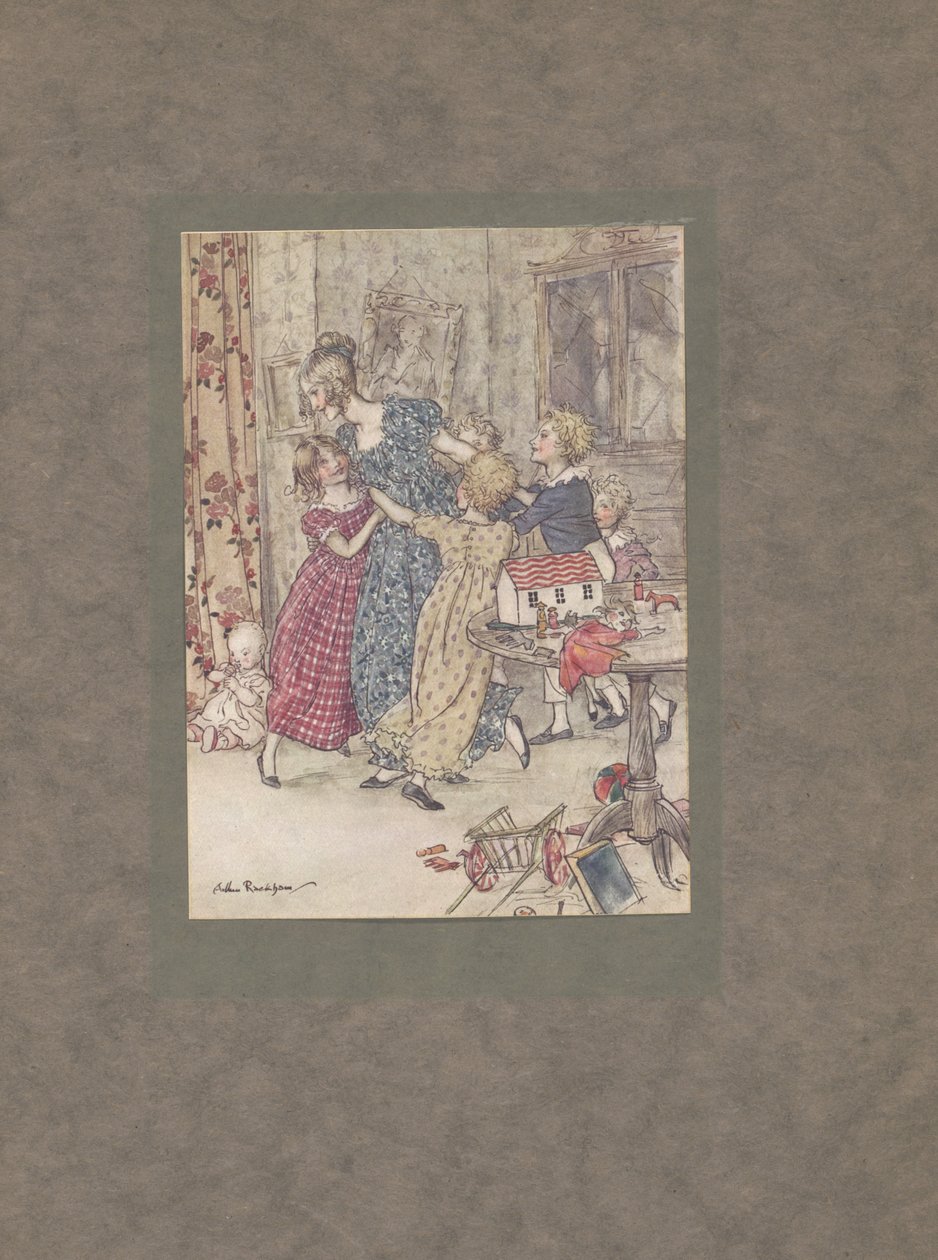 „Zarumieniona i hałaśliwa grupa”, 1915 autorstwa Arthur Rackham