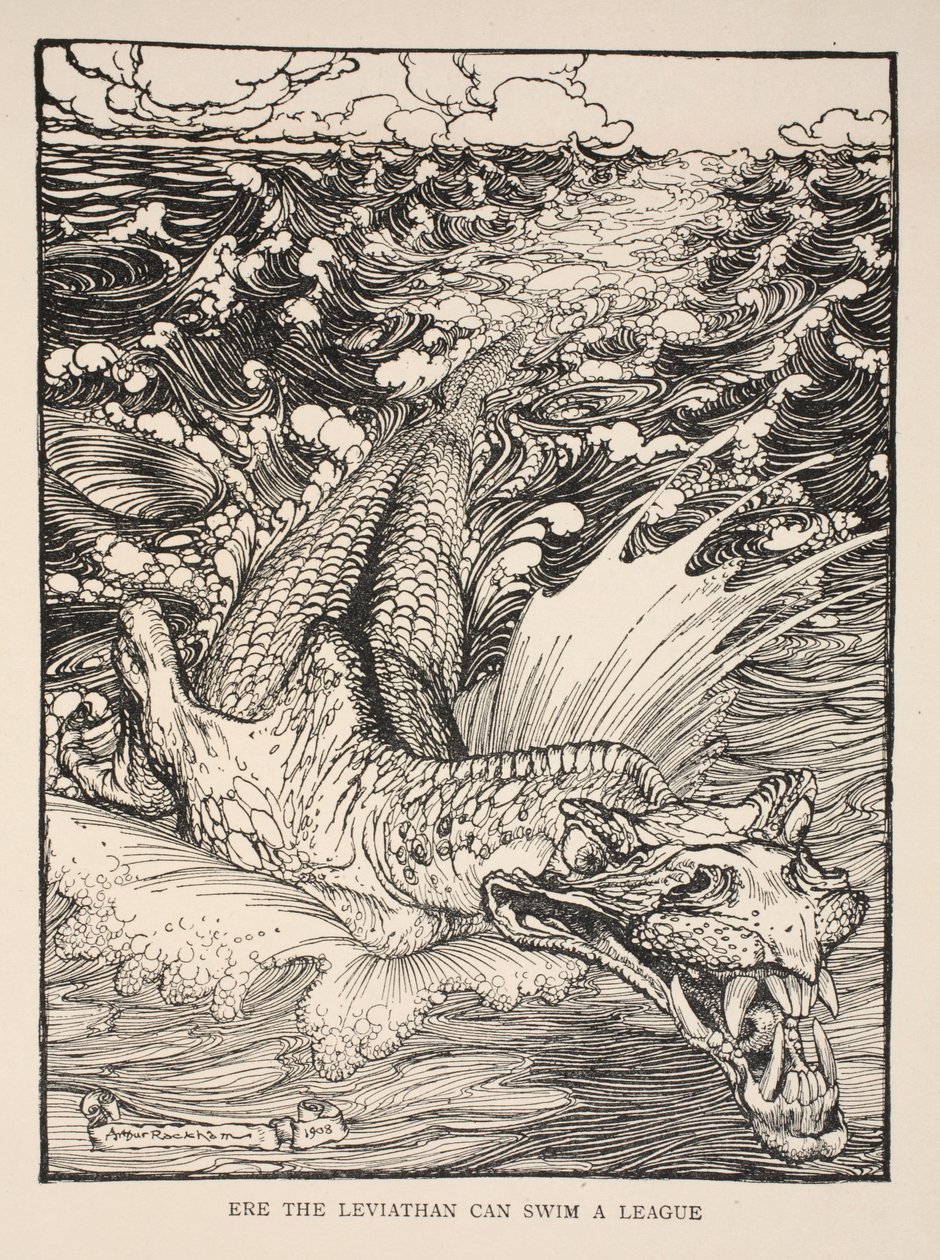 Ere Lewiatan może pływać w lidze, ilustracja z „Snu nocy letniej” Williama Szekspira, 1908 autorstwa Arthur Rackham