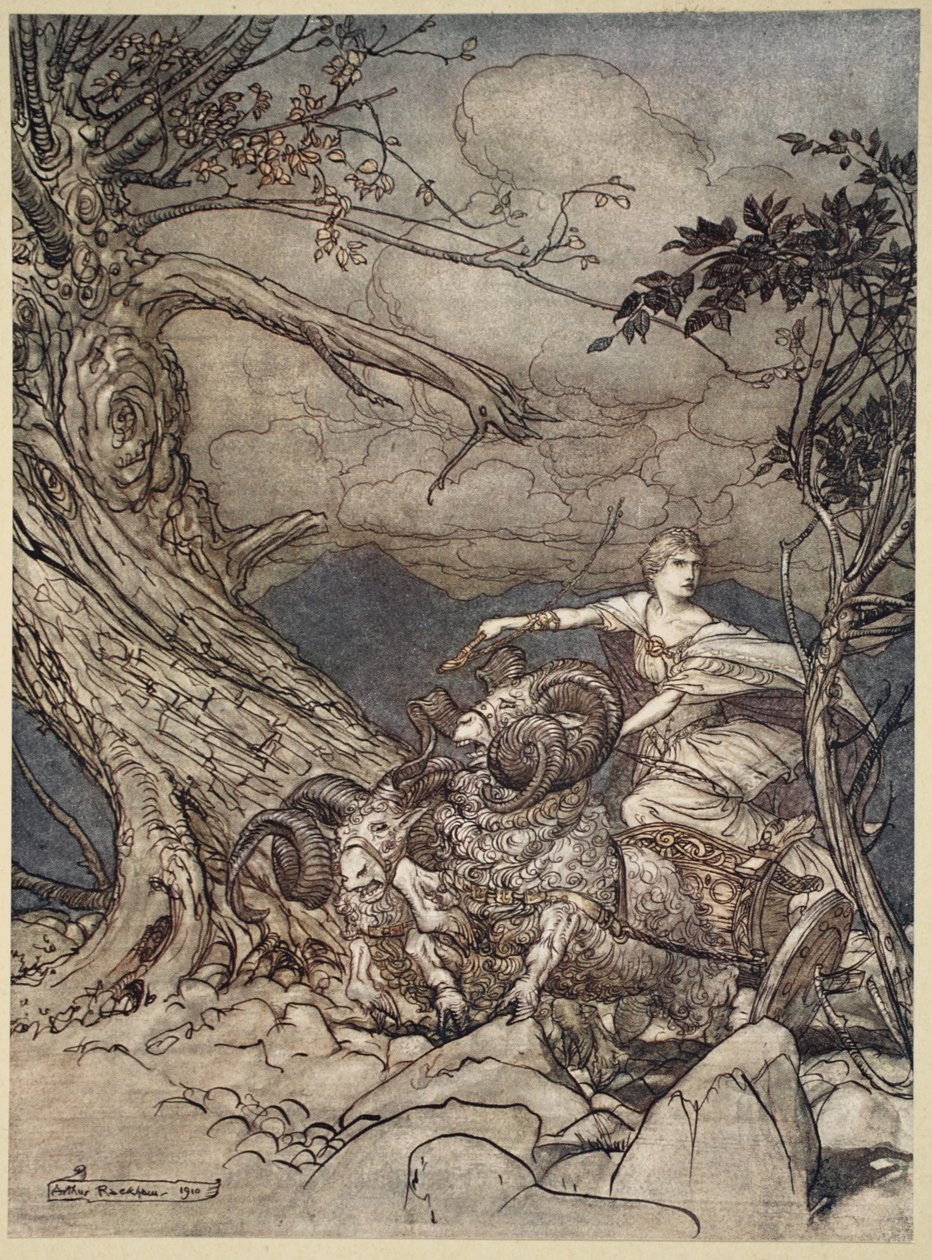 Fricka podchodzi w gniewie, ilustracja z 