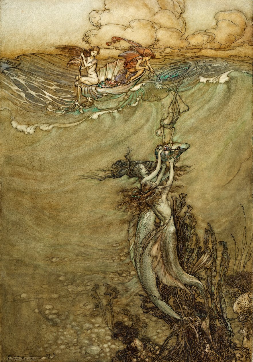 Klejnoty z głębin, 1909 autorstwa Arthur Rackham