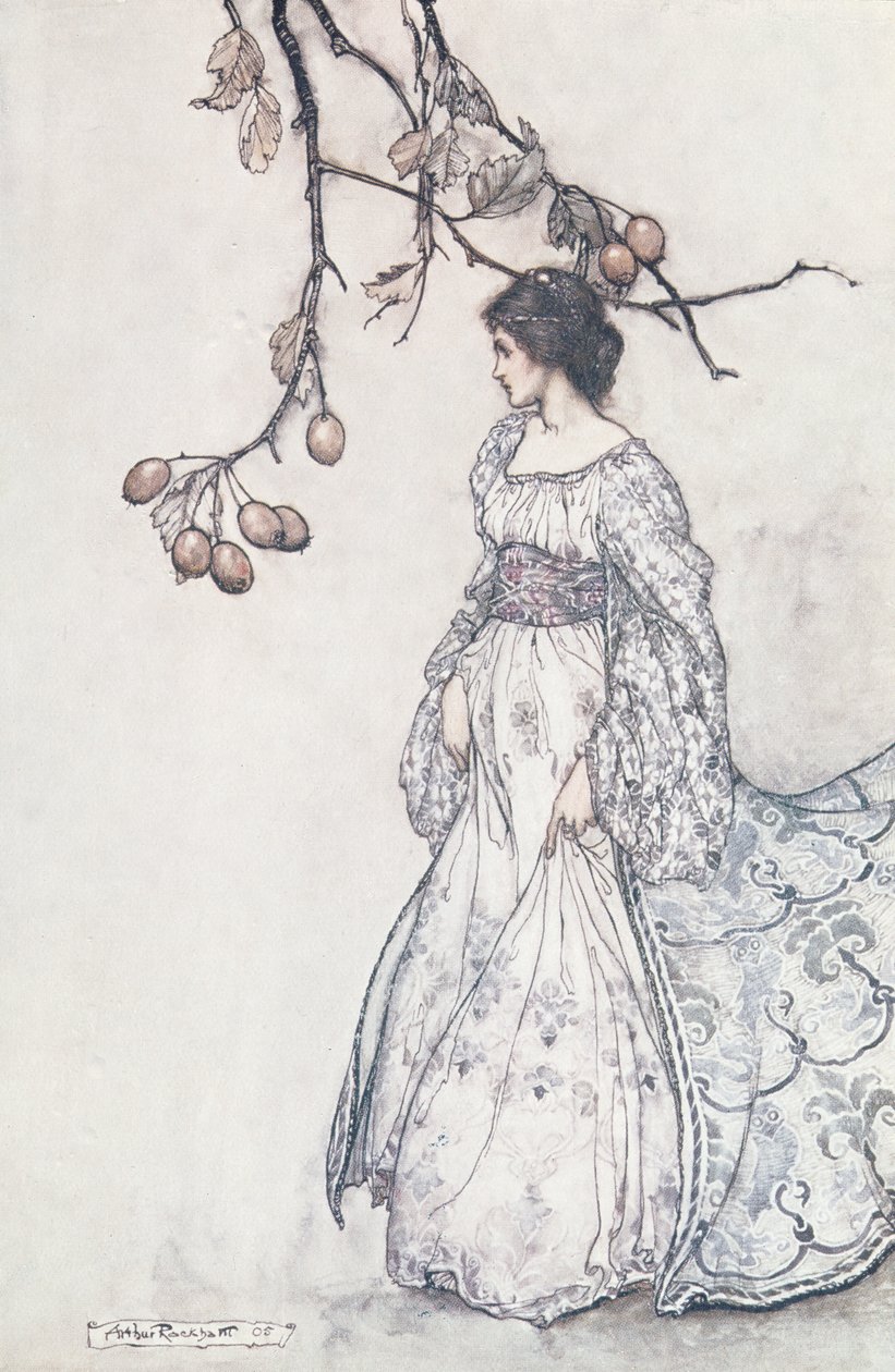 Rzeczywiście wyglądający bardzo niegrzecznie, z „Piotruś Pan w Kensington Gardens” J.M. Barrie, 1906 autorstwa Arthur Rackham