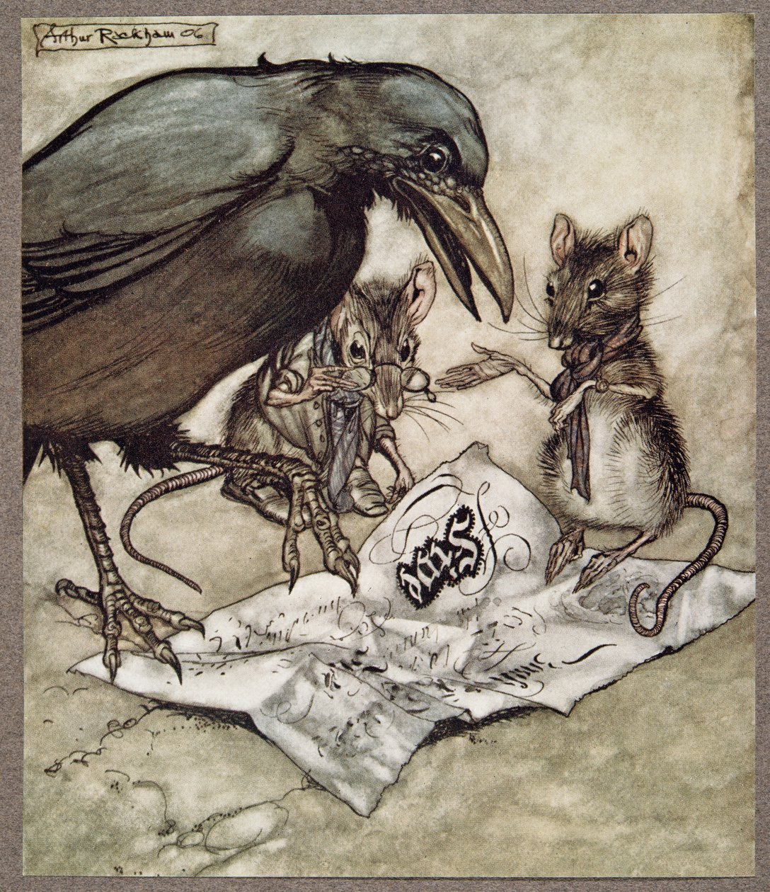 Preposterous wykrzyknął Salomon z wściekłości, z Piotruś Pan w Kensington Gardens JM Barrie (1860 - 1937), wyd. 1906 autorstwa Arthur Rackham