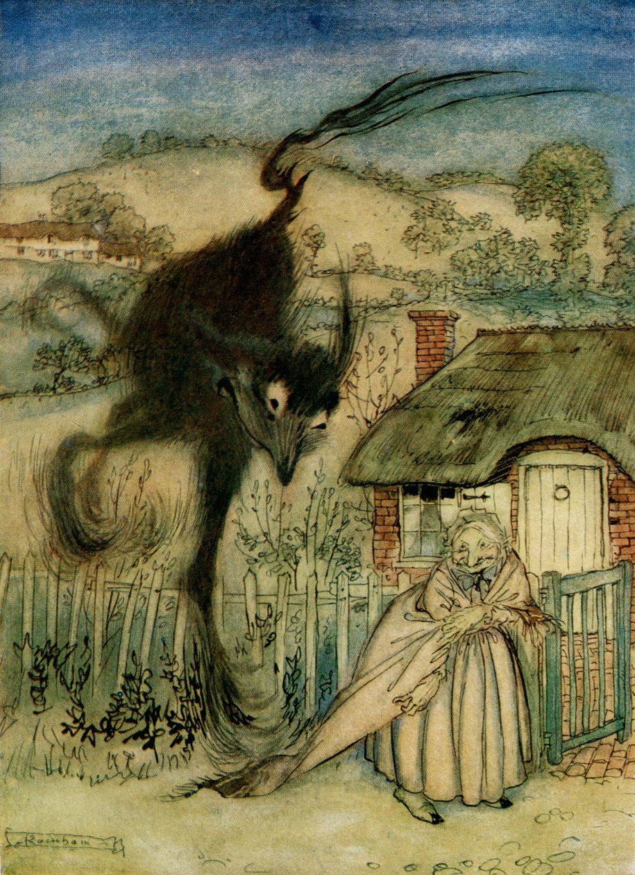 The Bogey Beast, z angielskich bajek opowiedzianych przez F.A. Steela, 1927 autorstwa Arthur Rackham