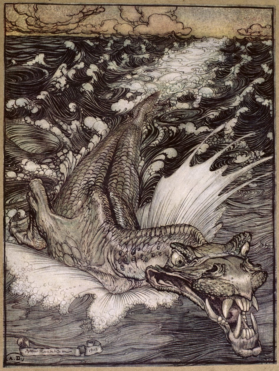 Lewiatan autorstwa Arthur Rackham