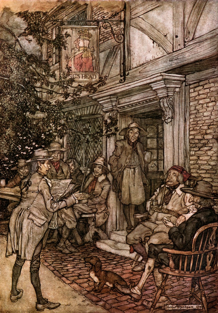 Washington Irving jest krótki autorstwa Arthur Rackham