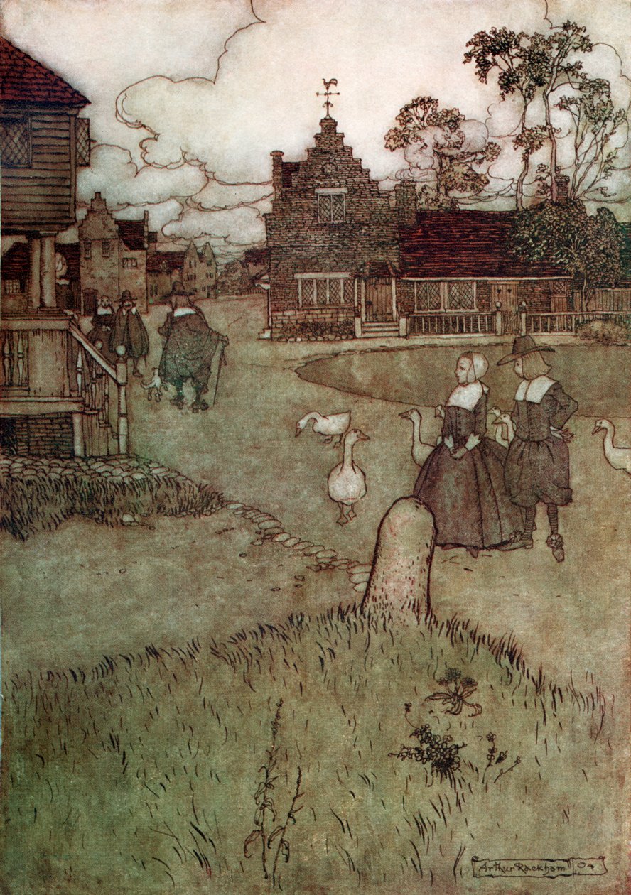 Washington Irving jest krótki autorstwa Arthur Rackham