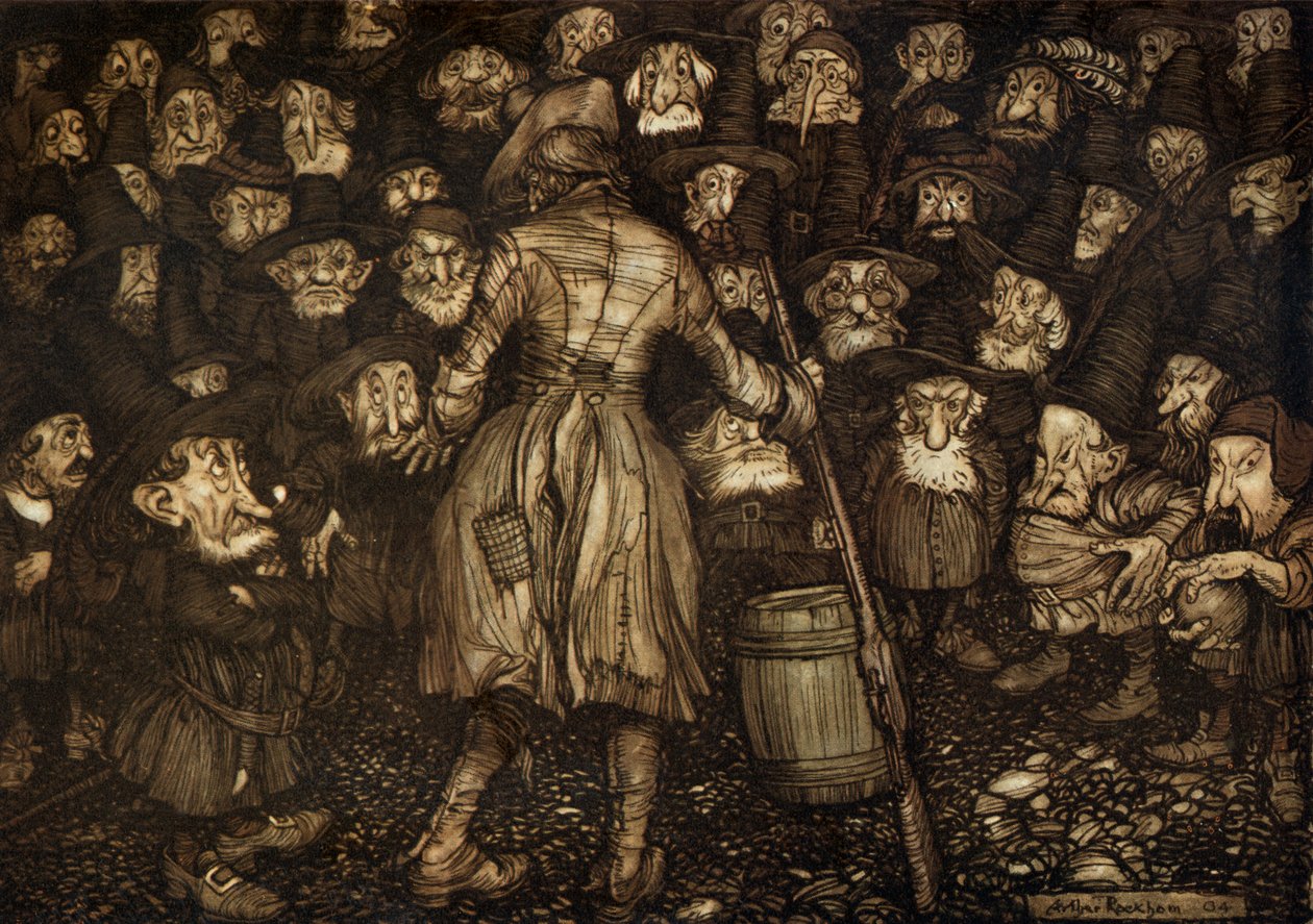 Washington Irving jest krótki autorstwa Arthur Rackham