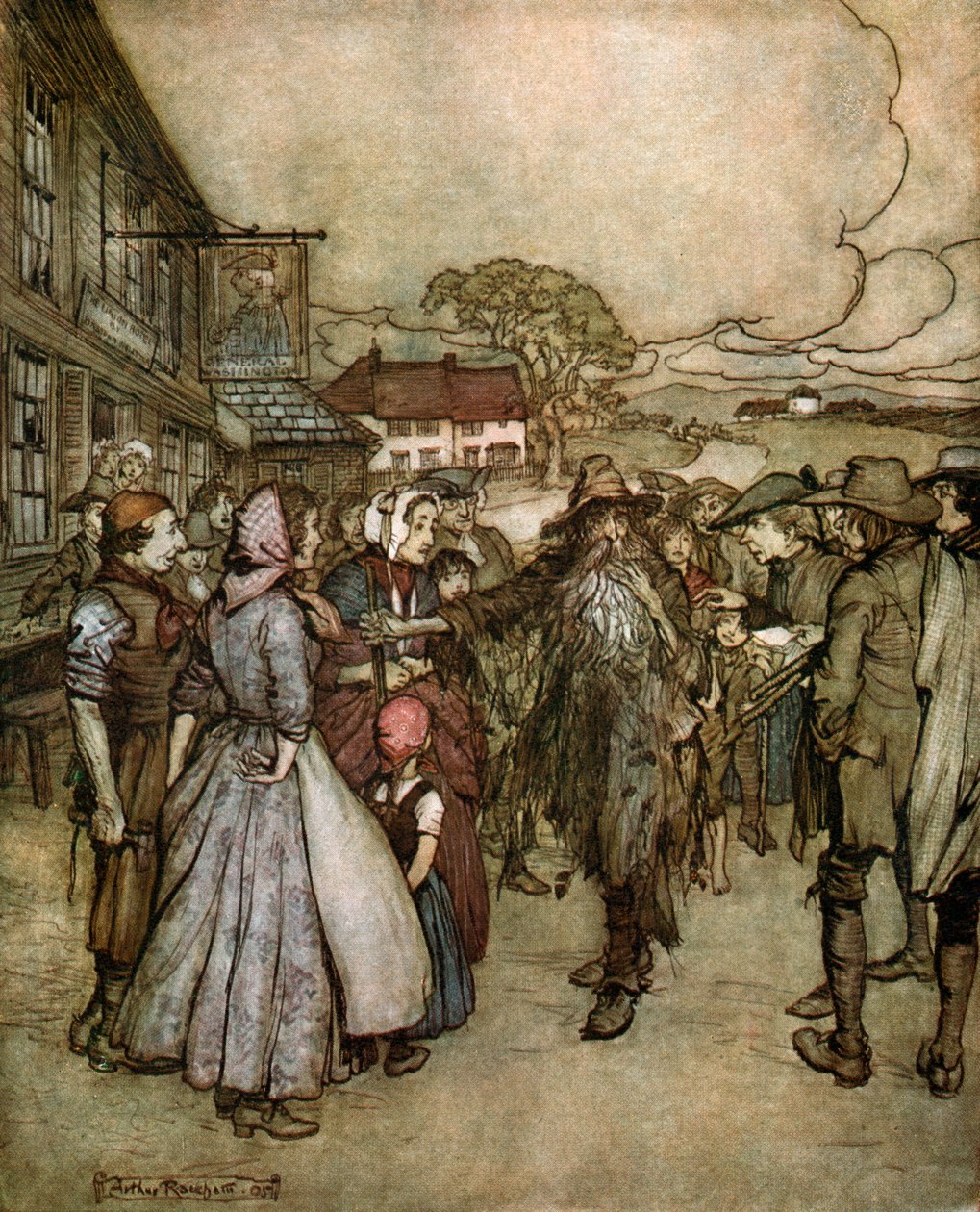 Washington Irving jest krótki autorstwa Arthur Rackham