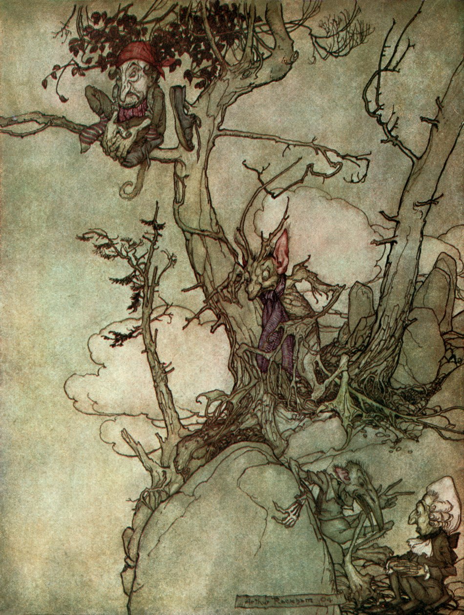 Washington Irving jest krótki autorstwa Arthur Rackham