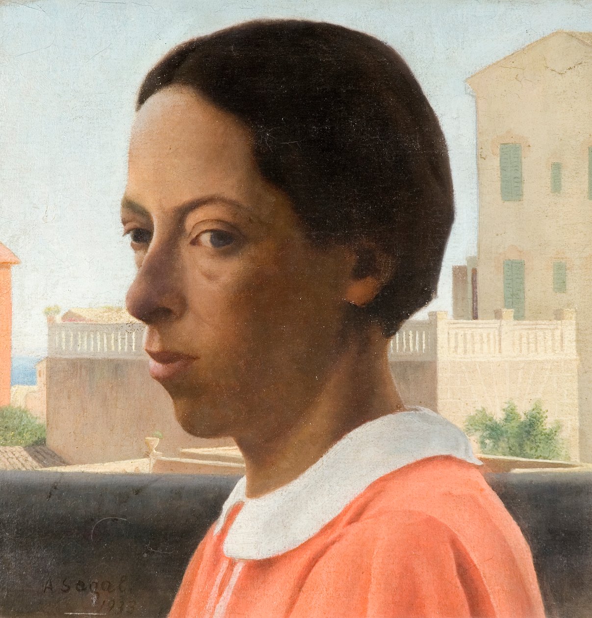 Portret na werandzie, Hiszpania, 1933 autorstwa Arthur Segal
