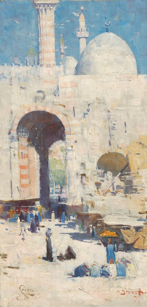 Ulica Kairska (lub Meczet Sułtana Hassana) autorstwa Arthur Streeton