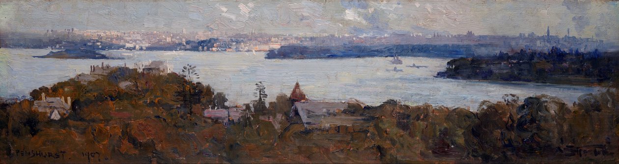 Sydney Harbour z Penshurst (Cremorne) autorstwa Arthur Streeton