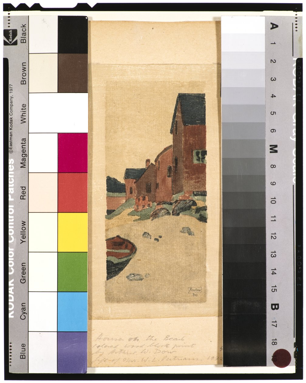 Szary dzień (Domy na plaży), ok. 1895 autorstwa Arthur Wesley Dow