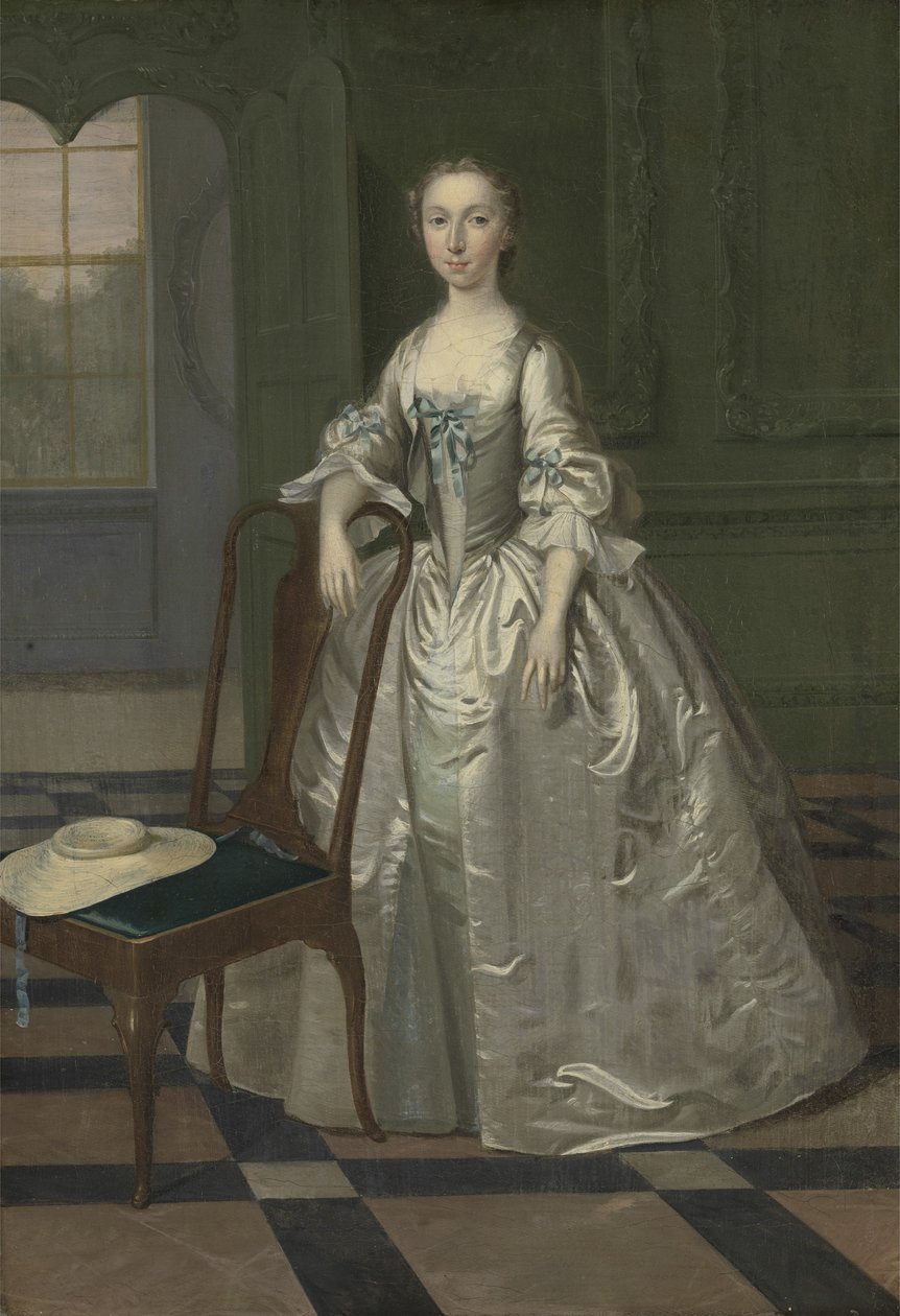 Dama w salonie, ok. 1740-41 autorstwa Arthur Devis