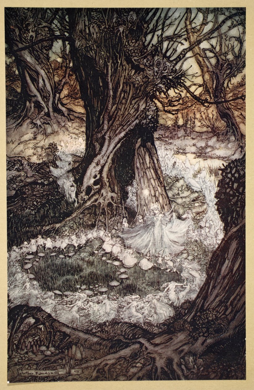 Przyjdź, teraz okrągły, ilustracja ze „Snu nocy letniej” Williama Szekspira autorstwa Arthur (after) Rackham