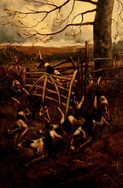 Przez płot, czyli ogary w pełnym płaczu autorstwa Arthur Alfred Davis