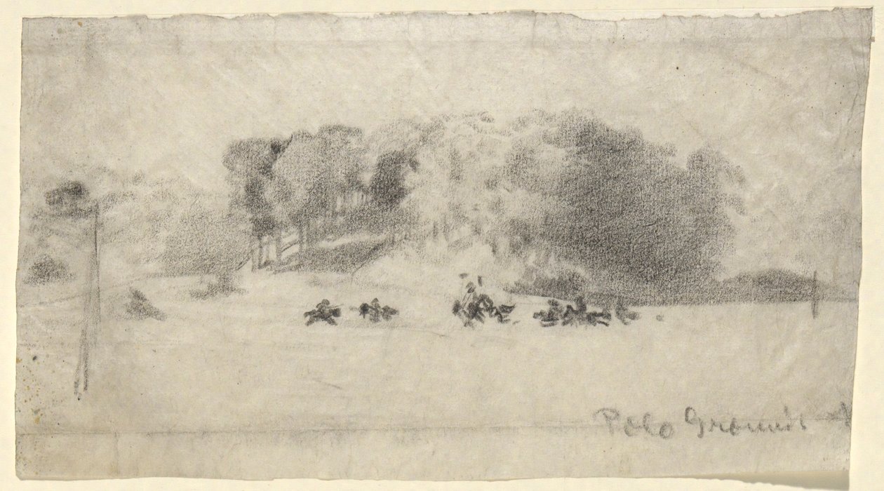 Boisko do polo autorstwa Arthur B. Davies