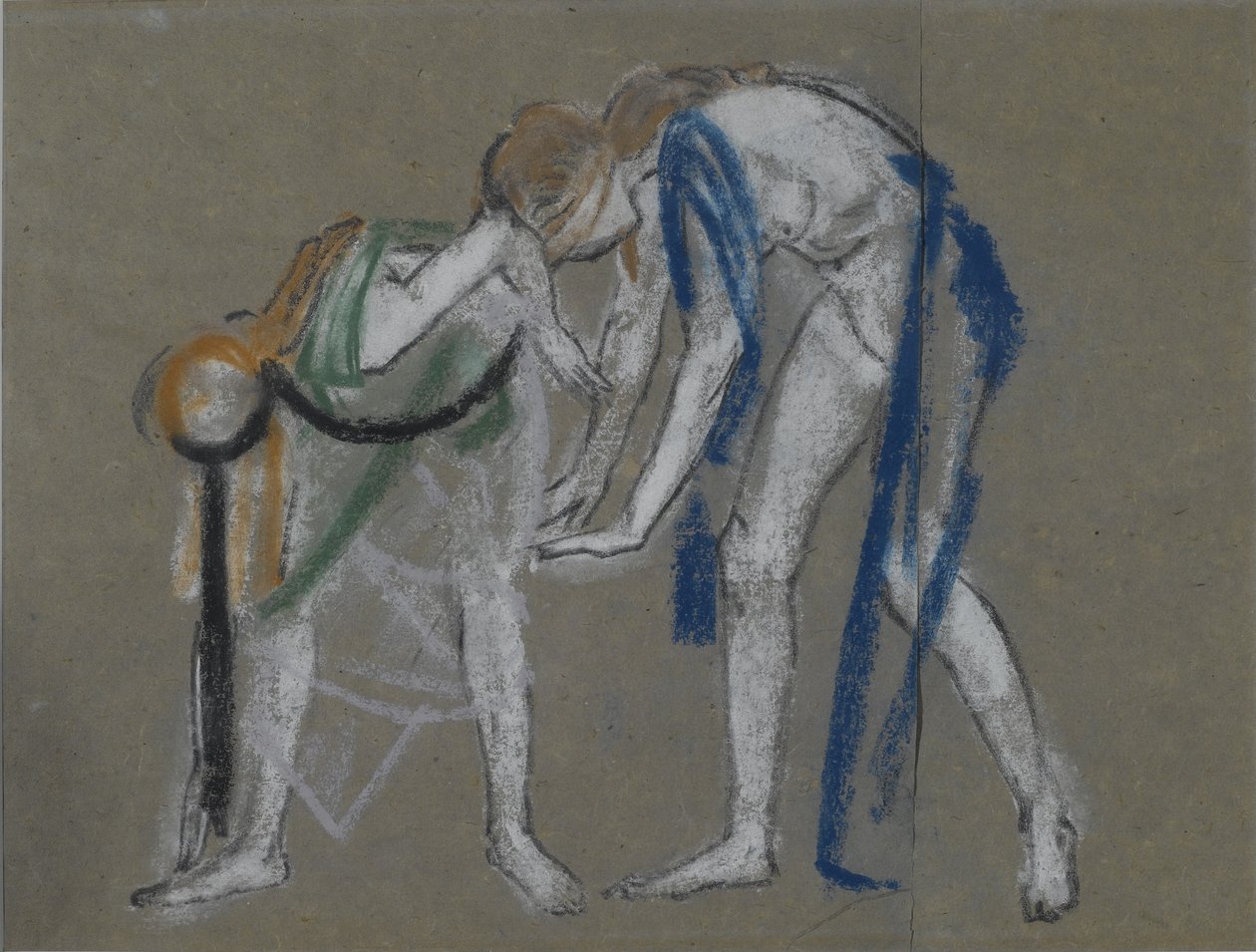 Studium dwóch tancerzy, ok. 1915-20 autorstwa Arthur Bowen Davies