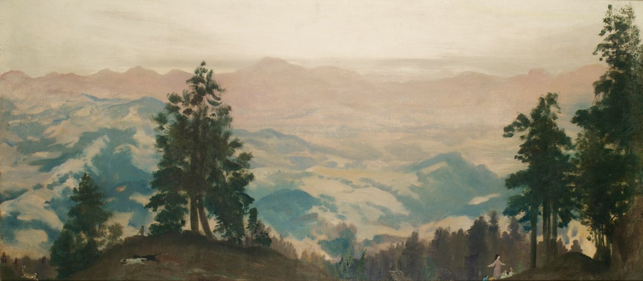 Pokusa pościgu, 1905 autorstwa Arthur Bowen Davies