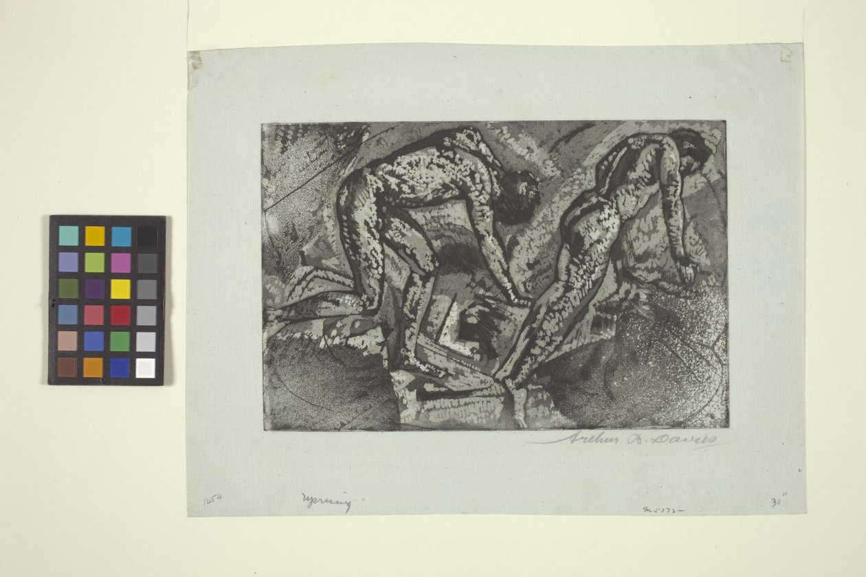 Powstanie (akwaforta i akwatinta) autorstwa Arthur Bowen Davies