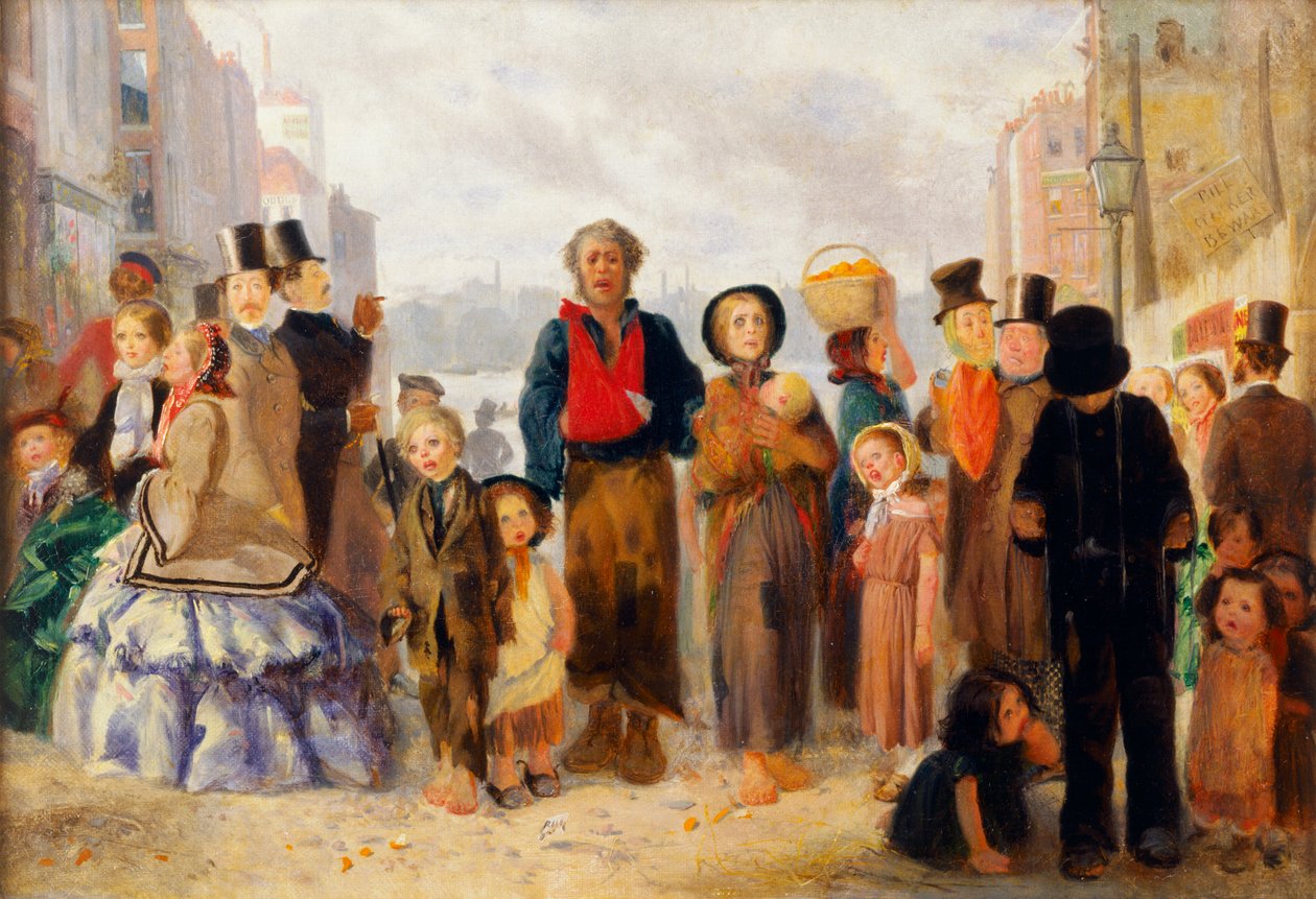 Wędrowni śpiewacy (olej na płótnie) autorstwa Arthur Boyd Houghton