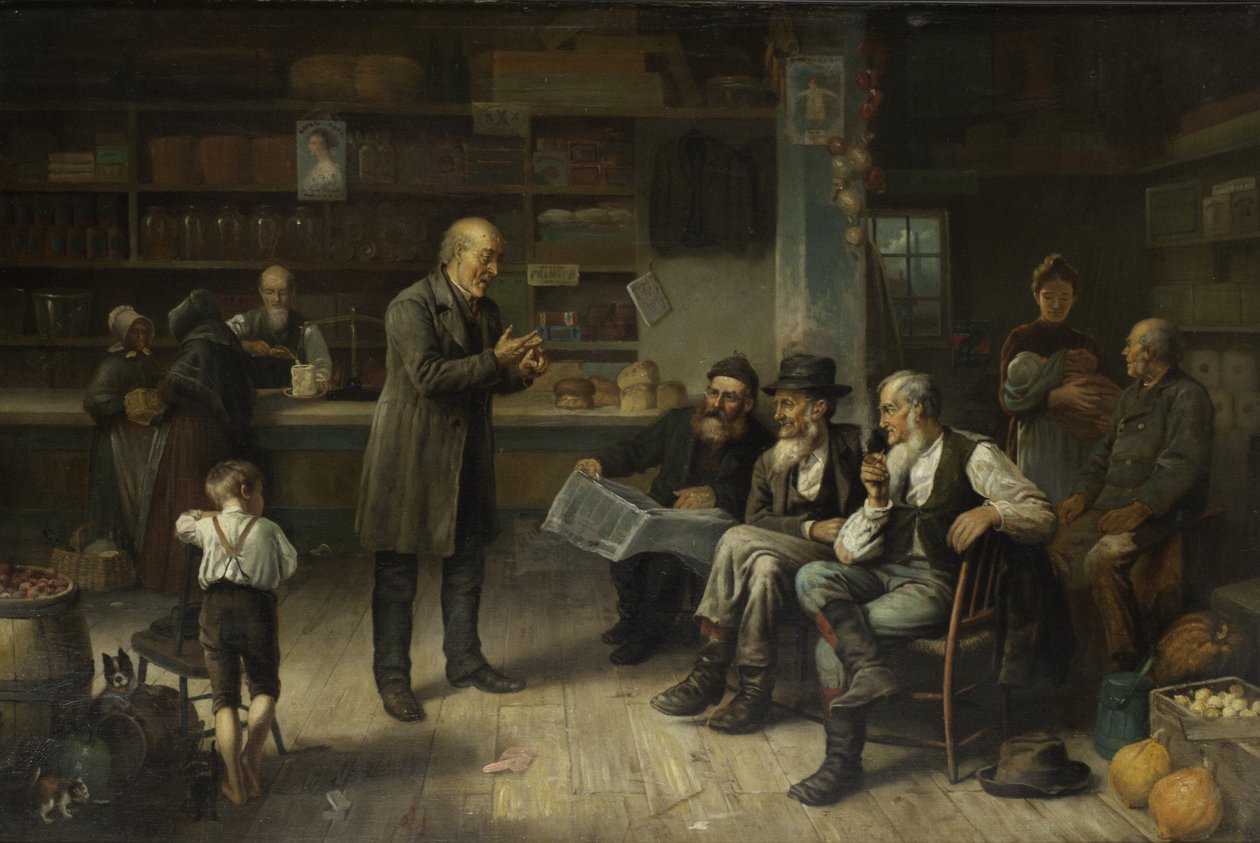 Amerykański sklep wiejski, 1880-1920 autorstwa Arthur Burdett Frost