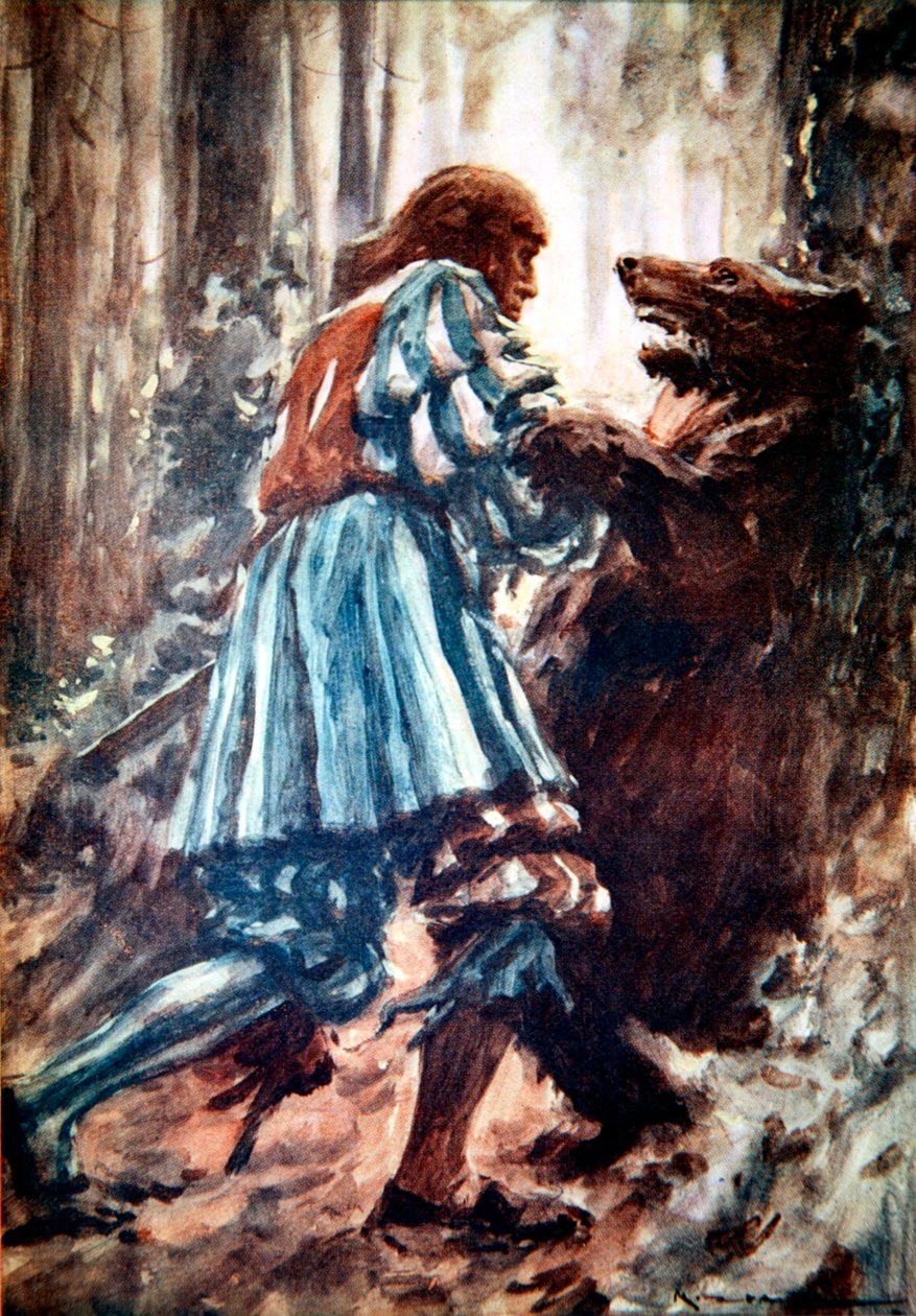 Maksymilian I, cesarz rzymski, walczący z niedźwiedziem, koniec XV w. 1913 autorstwa Arthur C Michael
