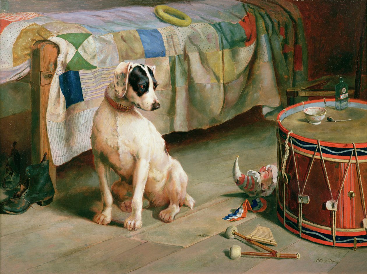 Zabawa w chowanego (olej) autorstwa Arthur Charles Dodd
