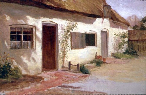 Widok na domek autorstwa Arthur Claude Cooke