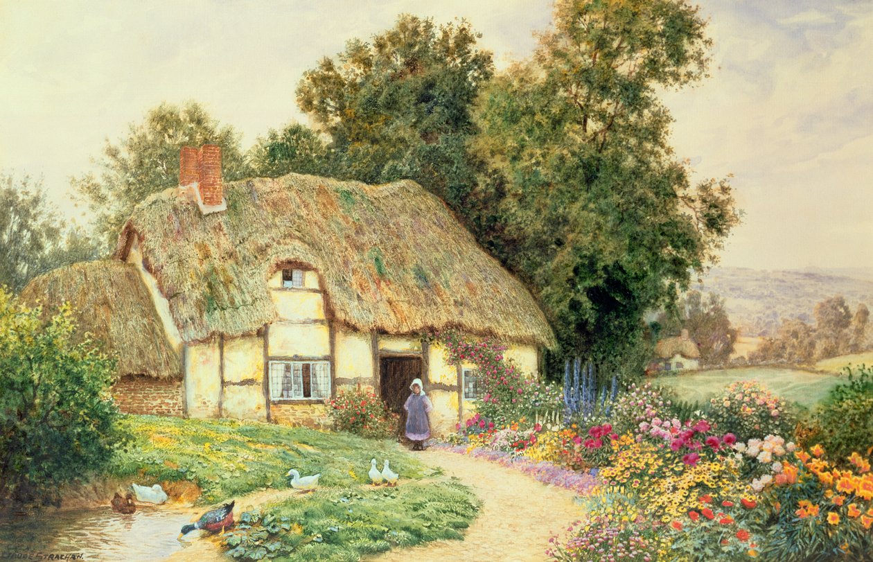 Domek nad kaczym stawem autorstwa Arthur Claude Strachan