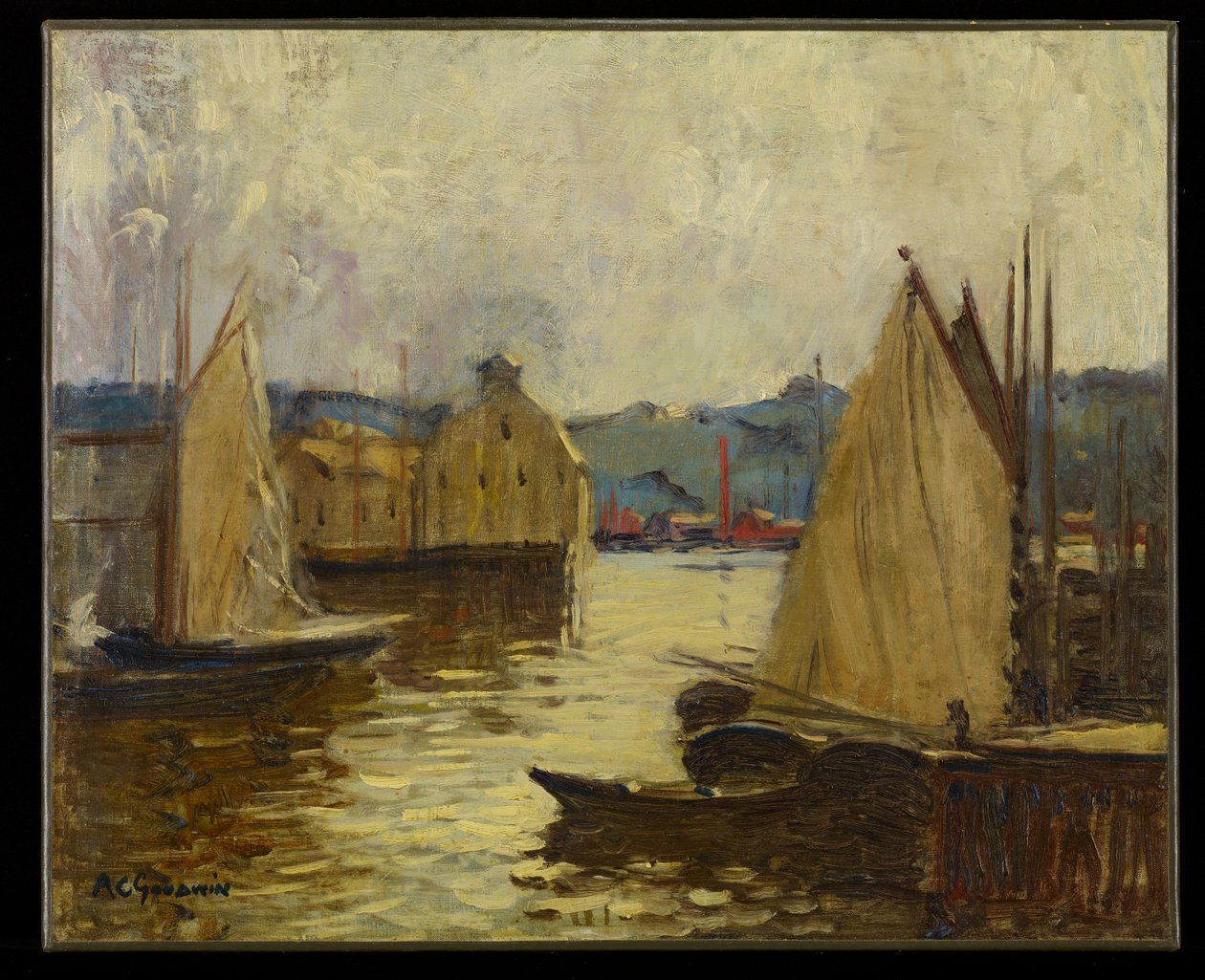 Port Gloucester, ok. 1910 autorstwa Arthur Clifton Goodwin