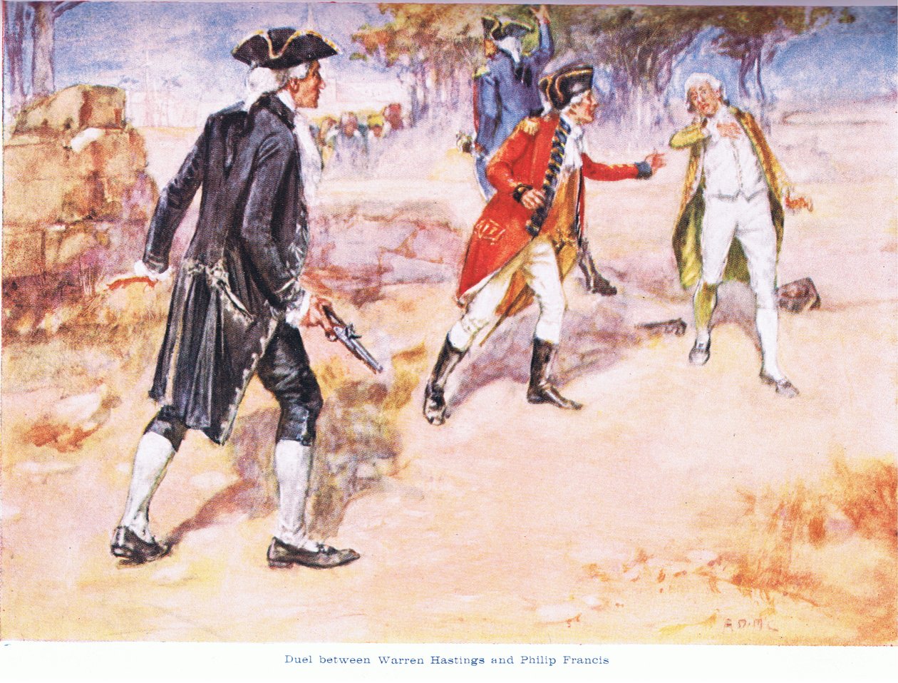 Pojedynek między Warren Hastings i Philip Francis 1780AD autorstwa Arthur David McCormick