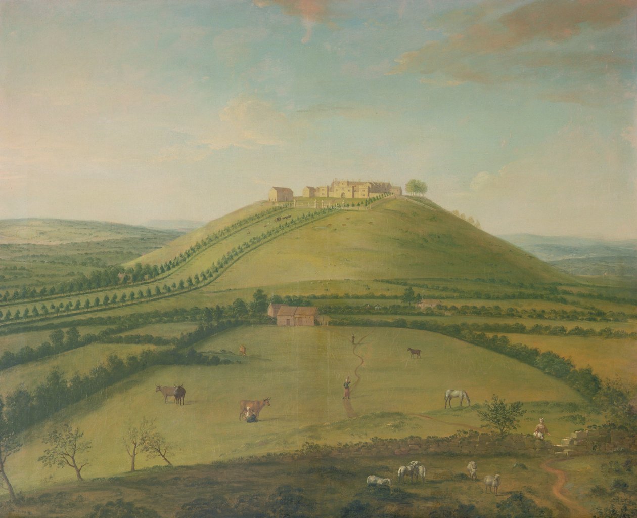 Wieża Hoghton, XVIII wiek autorstwa Arthur Devis