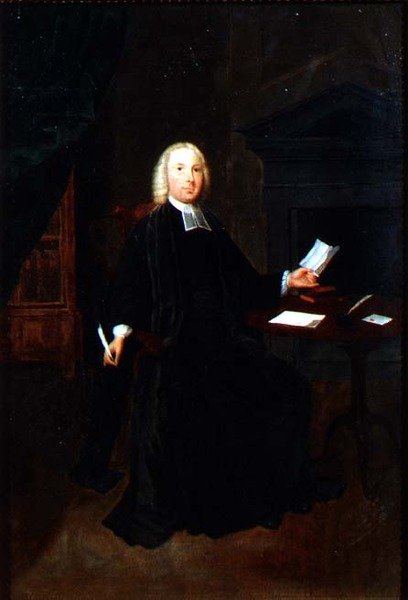 Portret wielebnego Williama Faringtona, wikariusza Leigh w Lancashire, c.1741-42 (olej na płótnie) autorstwa Arthur Devis