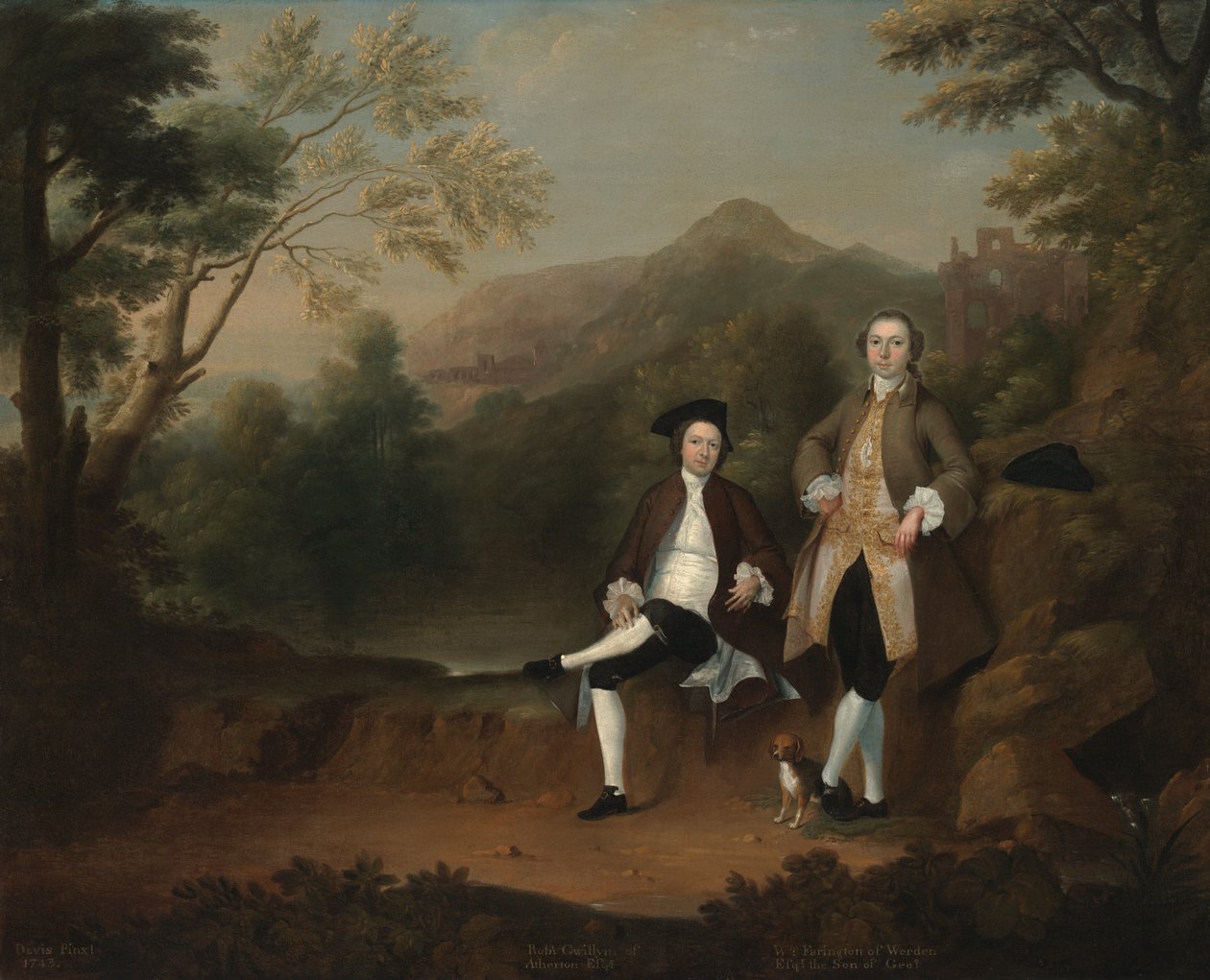 Robert Gwillym z Atherton i William Farington z Werden autorstwa Arthur Devis