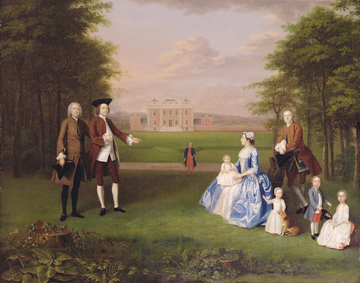 Robert Gwillym z Atherton i jego rodzina, ok. 1745-7 (olej na płótnie) autorstwa Arthur Devis