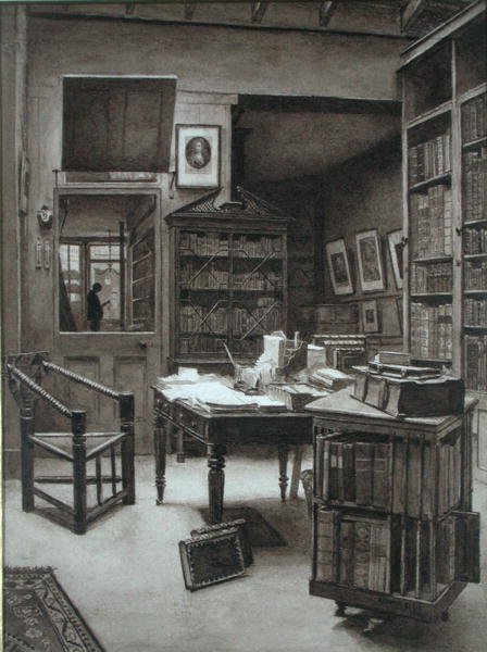 Wnętrze księgarni autorstwa Arthur Ellis