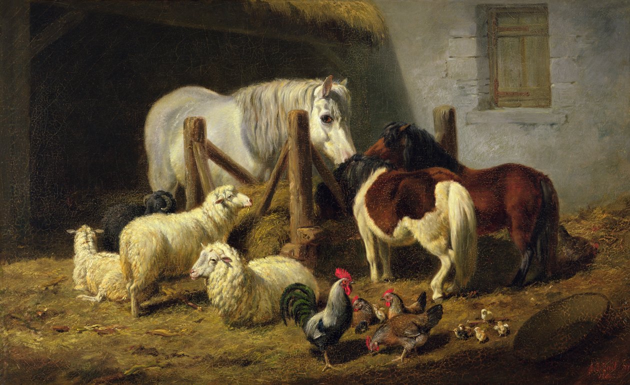 Barnyard autorstwa Arthur Fitzwilliam Tait