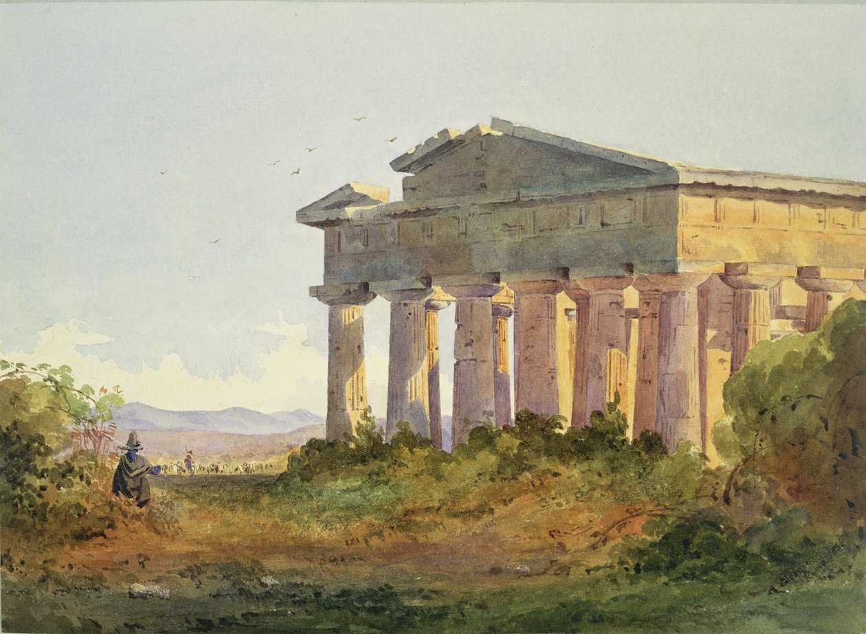 Krajobraz w Paestum autorstwa Arthur Glennie