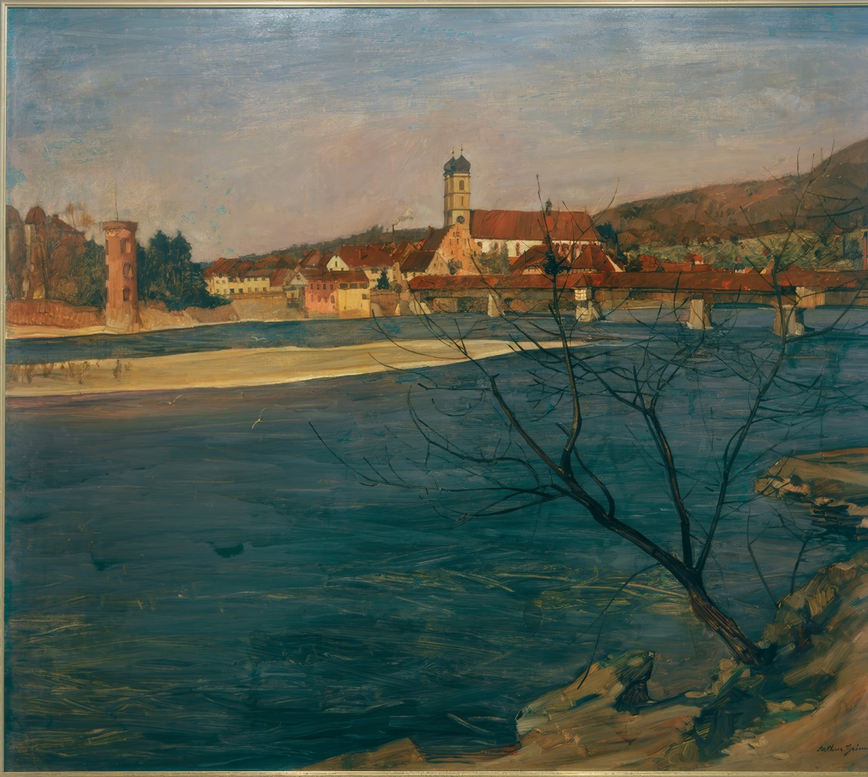 Ren w pobliżu Säckingen autorstwa Arthur Grimm